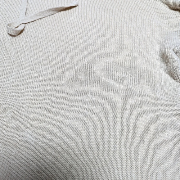TAHARI Linen Blend Hooded Sweater Medium M - Picture 3 of 8